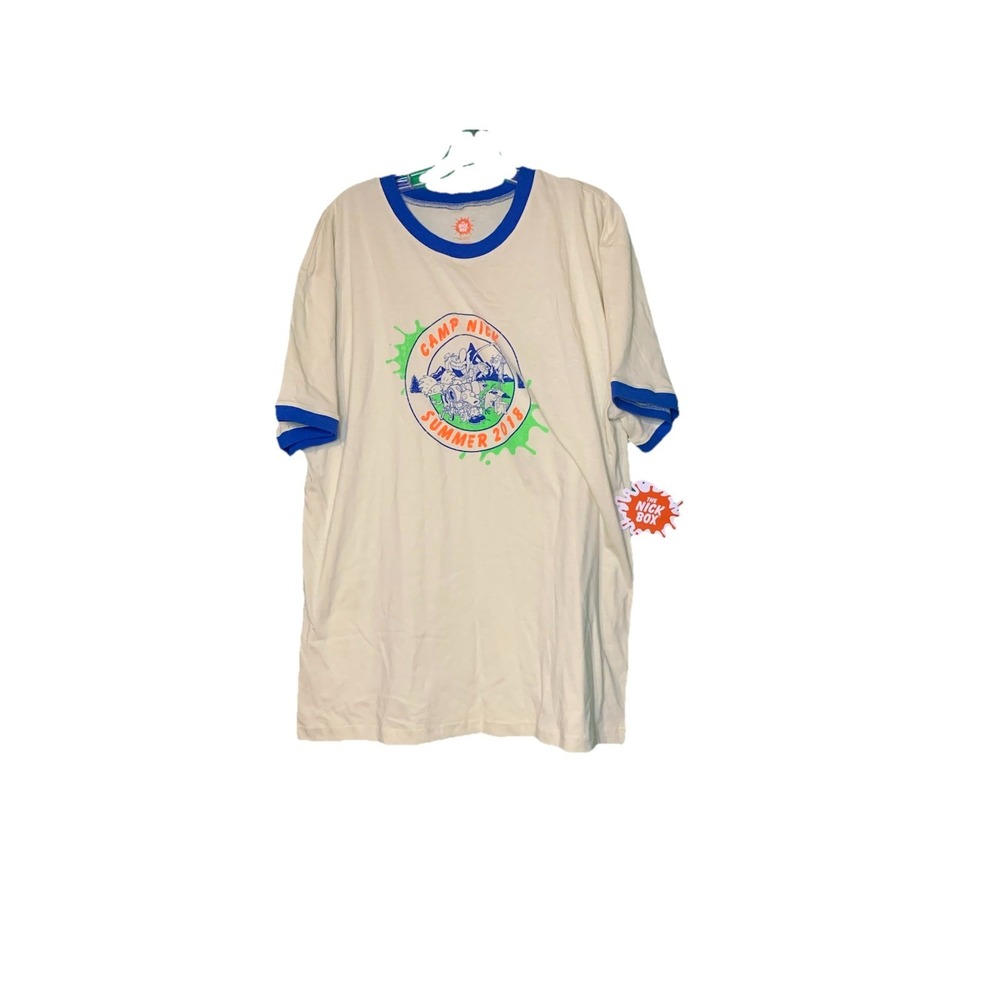 The Nick Box Exclusive-Summer 2018-Camp Nick‎ Graphic Ringer Tee Size XL NWT